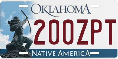 OK license plate 200ZPT