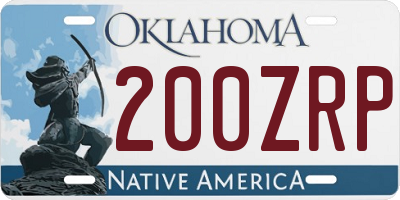 OK license plate 200ZRP