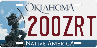 OK license plate 200ZRT