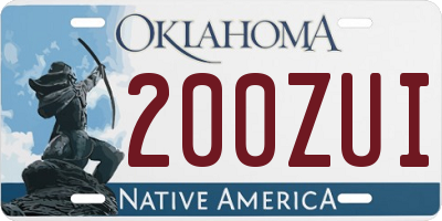 OK license plate 200ZUI