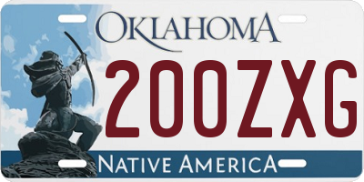 OK license plate 200ZXG