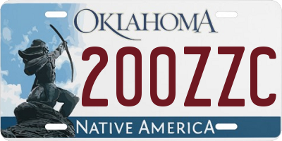 OK license plate 200ZZC