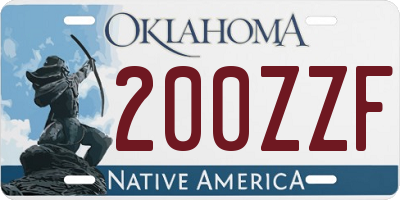 OK license plate 200ZZF