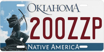 OK license plate 200ZZP