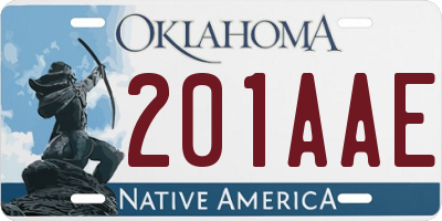 OK license plate 201AAE