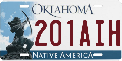 OK license plate 201AIH