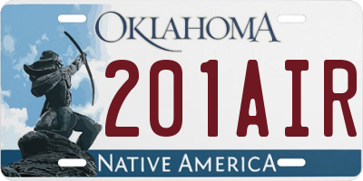 OK license plate 201AIR