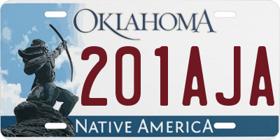 OK license plate 201AJA