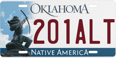 OK license plate 201ALT