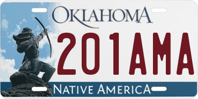 OK license plate 201AMA