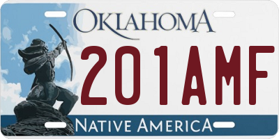 OK license plate 201AMF