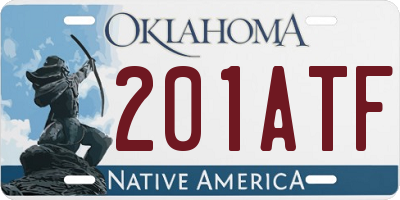 OK license plate 201ATF