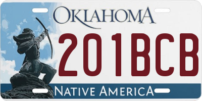 OK license plate 201BCB