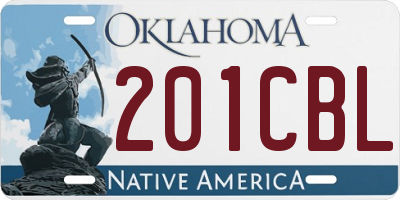 OK license plate 201CBL