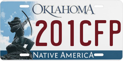 OK license plate 201CFP