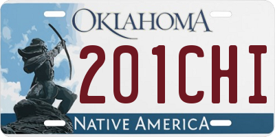 OK license plate 201CHI