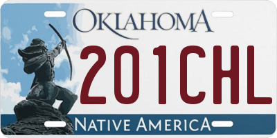 OK license plate 201CHL