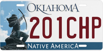 OK license plate 201CHP