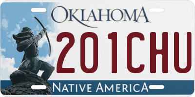 OK license plate 201CHU