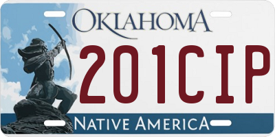 OK license plate 201CIP