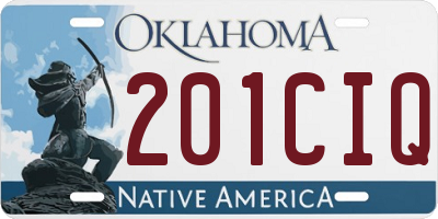 OK license plate 201CIQ