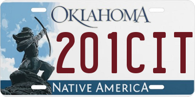 OK license plate 201CIT