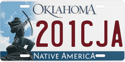OK license plate 201CJA