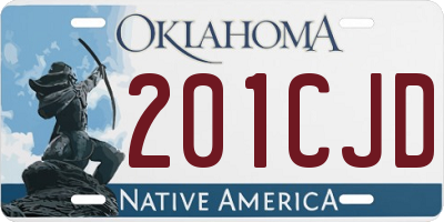 OK license plate 201CJD