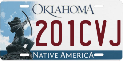 OK license plate 201CVJ