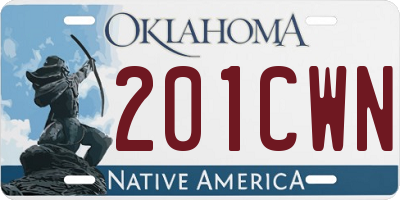 OK license plate 201CWN