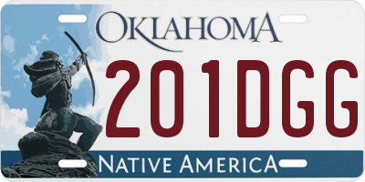 OK license plate 201DGG