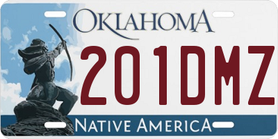 OK license plate 201DMZ