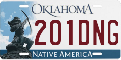 OK license plate 201DNG