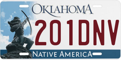OK license plate 201DNV