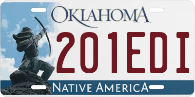 OK license plate 201EDI
