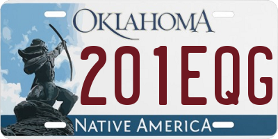 OK license plate 201EQG
