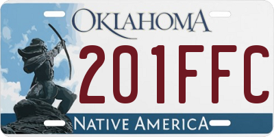 OK license plate 201FFC