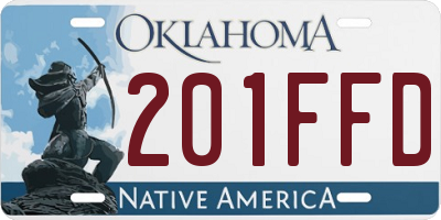 OK license plate 201FFD
