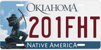 OK license plate 201FHT