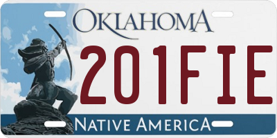 OK license plate 201FIE