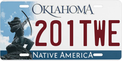 OK license plate 201TWE