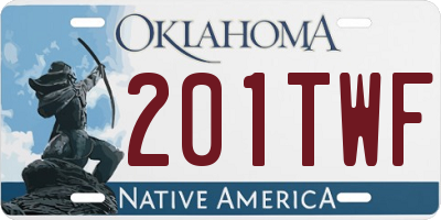 OK license plate 201TWF