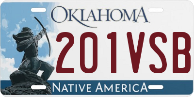 OK license plate 201VSB