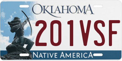 OK license plate 201VSF