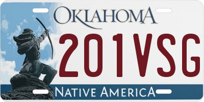 OK license plate 201VSG