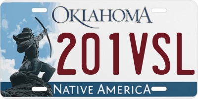 OK license plate 201VSL