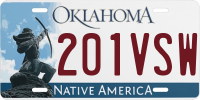 OK license plate 201VSW