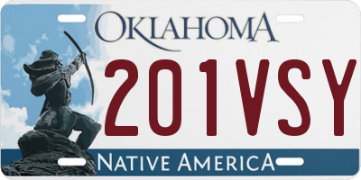 OK license plate 201VSY