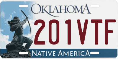 OK license plate 201VTF