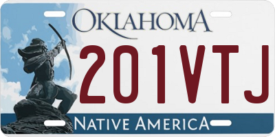 OK license plate 201VTJ